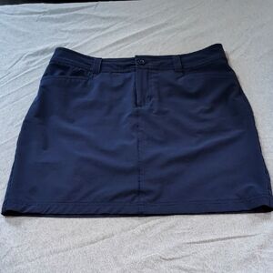 Women's Size 6 Eddie Bauer Active Navy Blue Zip Up Skort Skirt With Pockets